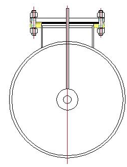單個測點安裝結(jié)構(gòu)簡圖(當管道尺寸小于300mm選用)