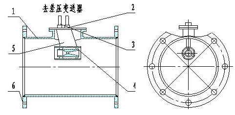 單點多重安裝結(jié)構(gòu)簡圖(當管道尺寸為300~1000mm選用)